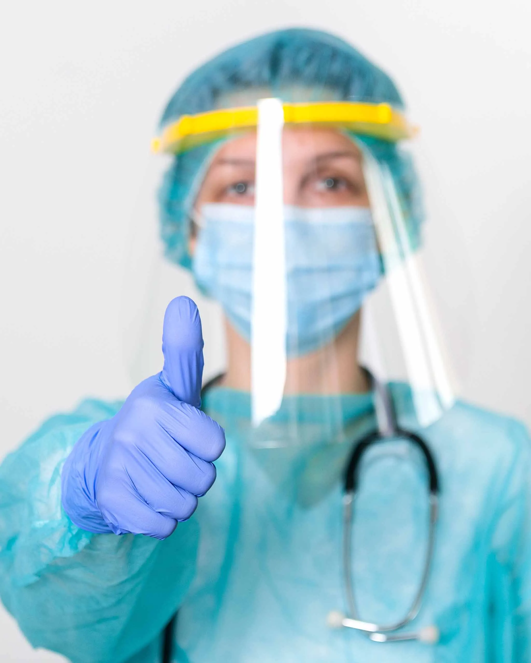 Nurse thumbs up
